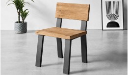Oak Industrial Metal Chair Oak Industrial Metal Chair